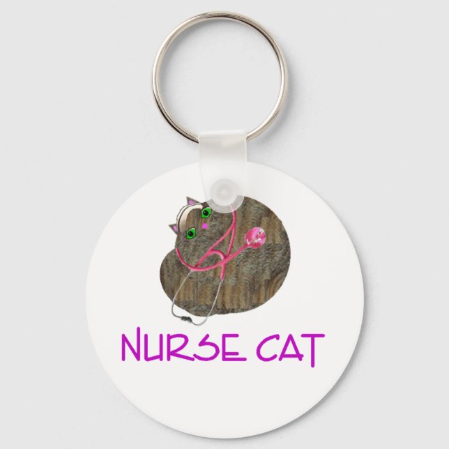 Nurse Cat Kechain Keychain (Front)