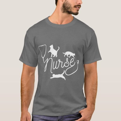 Nurse Cat Mom RN Nurse and Cat Lovers T_Shirt