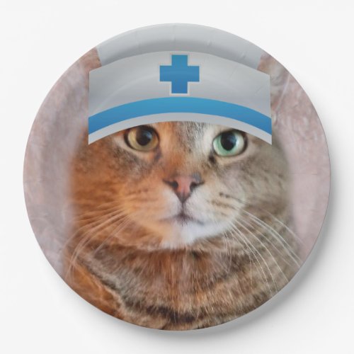 Nurse Cat Paper Plates