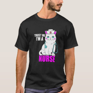 Nurse Cat Stethoscope Nursing Medicine Cna Hospita T-Shirt