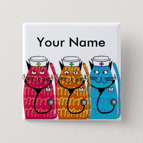 Nurse Cats Pinback Button