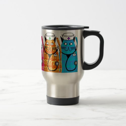 Nurse Cats Travel Mug