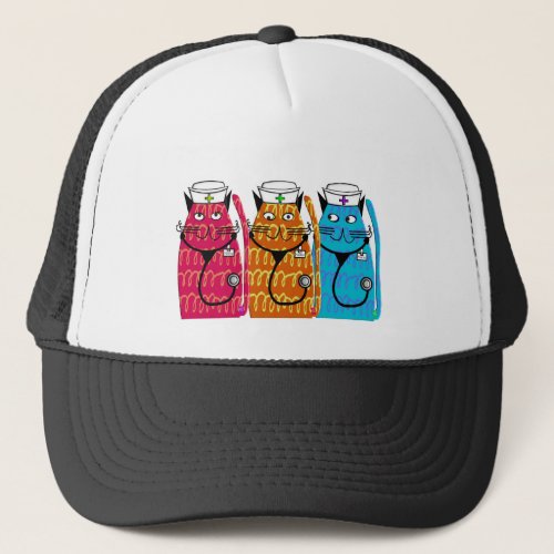 Nurse Cats Trucker Hat