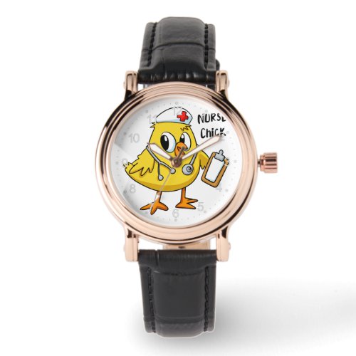 Nurse chick cartoon  choose background color watch