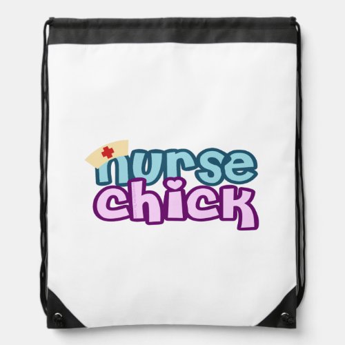 Nurse Chick Drawstring Bag