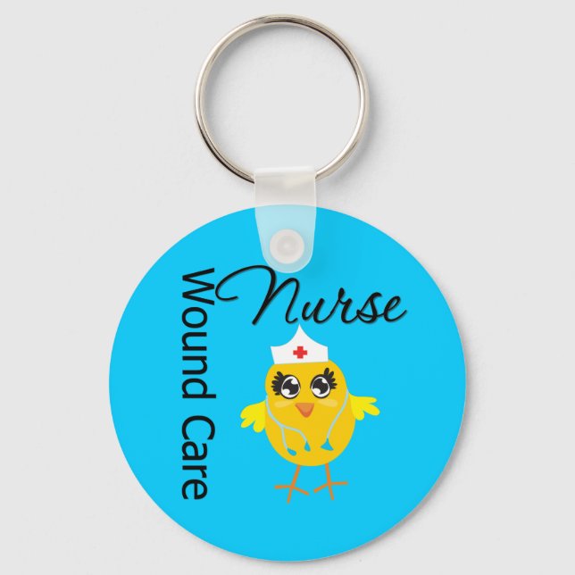 Nurse Chick v1 Wound Care Nurse Keychain (Front)