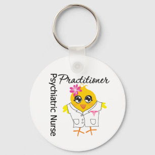 Nurse Chick v2 Psychiatric Nurse Practitioner Keychain