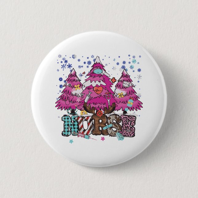 Nurse Christmas 4 Button (Front)