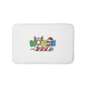 Nurse Christmas   Bath Mat