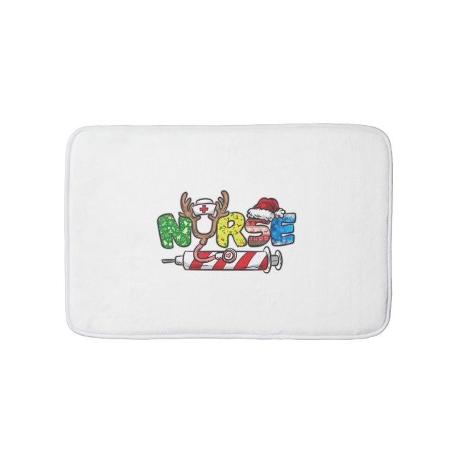 Nurse Christmas   Bath Mat (Front)