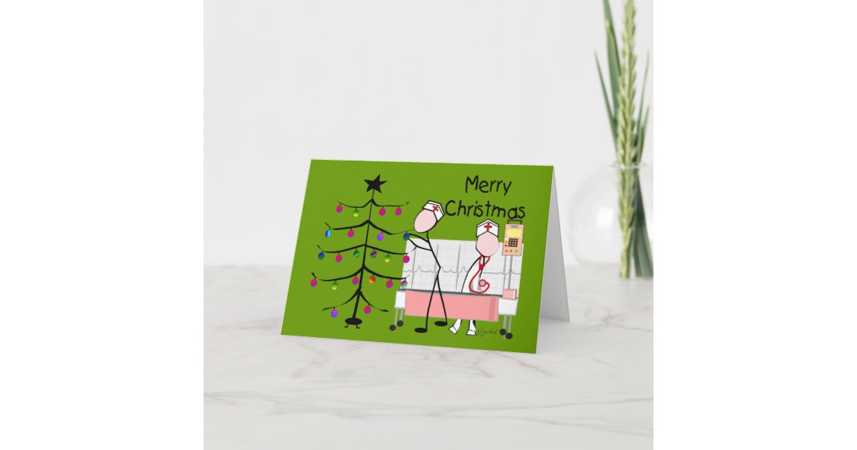 Nurse Christmas Cards &quot;Merry Christmas&quot; | Zazzle.com