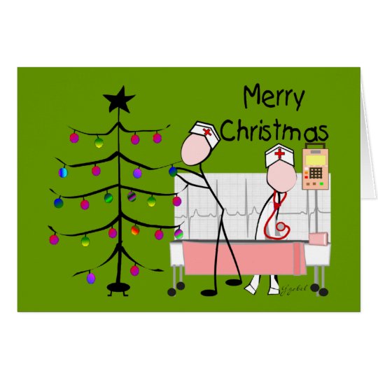 Nurse Christmas Cards &quot;Merry Christmas&quot; | Zazzle.com