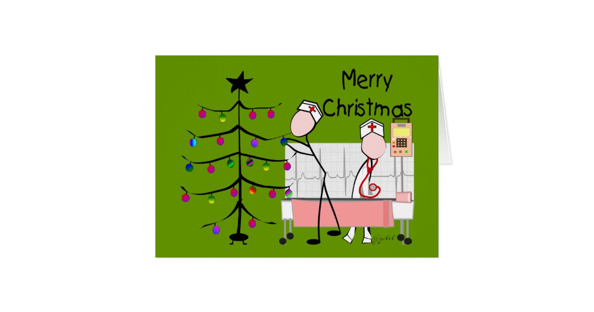 Nurse Christmas Cards &quot;Merry Christmas&quot; | Zazzle