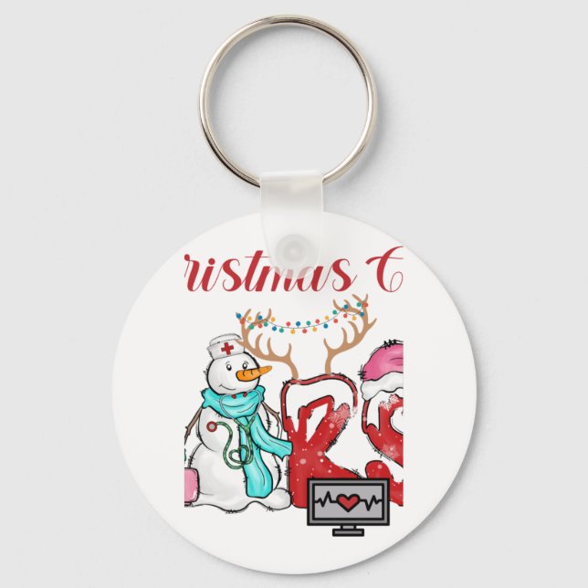 Nurse Christmas Crew Keychain (Front)