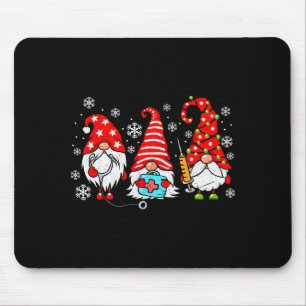Nurse Christmas Gnomes Xmas Scrub Top Er Rn Nursin Mouse Pad