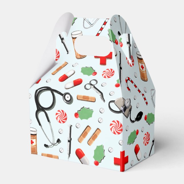 Nurse Christmas Holiday Appreciation Favor Boxes (Front Side)