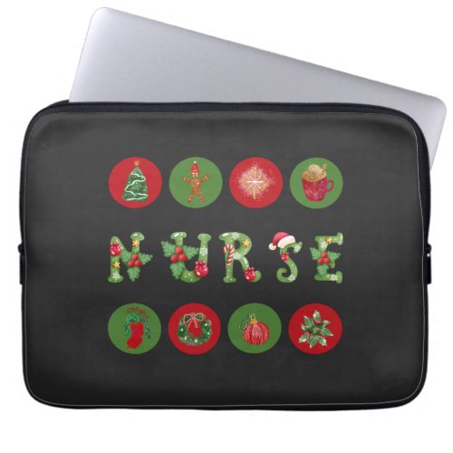 Nurse Christmas Holiday Gift For Nurse  Laptop Sleeve