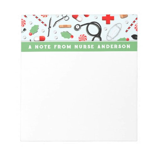 Nurse Christmas Holiday Notepad