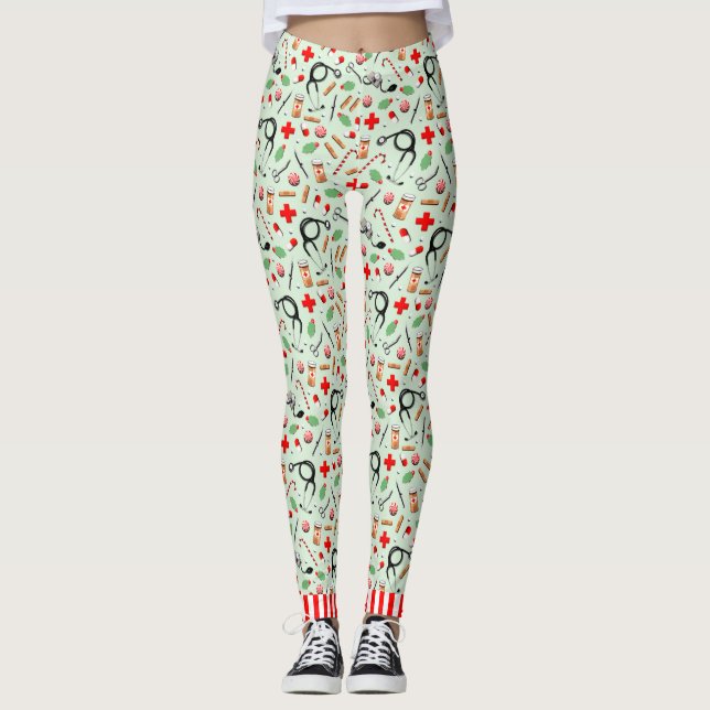 Nurse Christmas Leggings (Front)