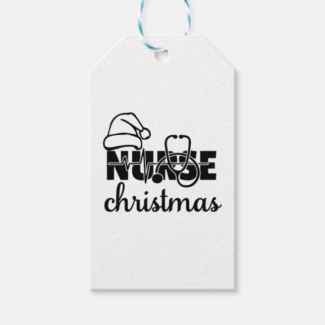 Nurse Christmas PNG   Gift Tags (Front)