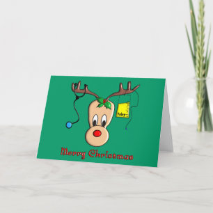 Nurse Christmas Reindeer Gifts Holiday Card