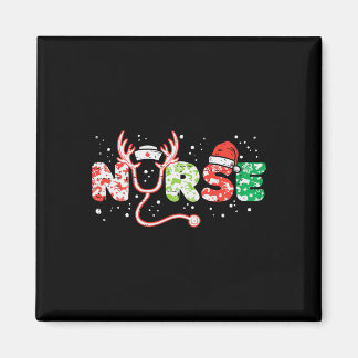 Nurse christmas stethoscope nurses xmas scrub top magnet