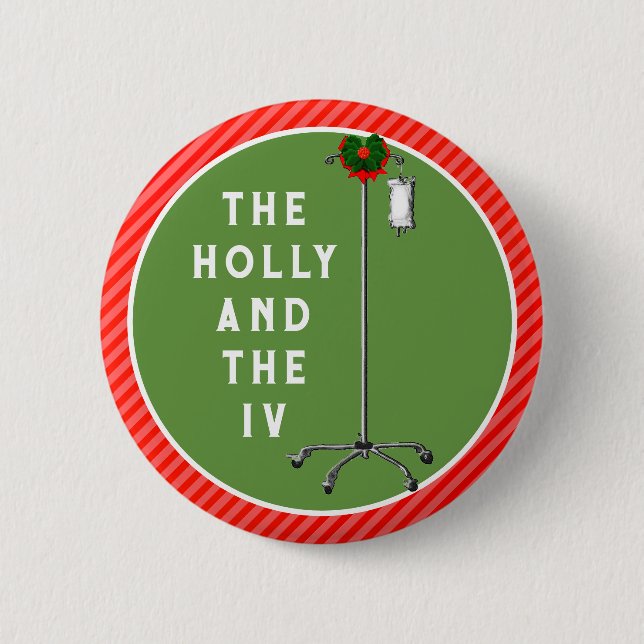Nurse Christmas Stocking Stuffers Button (Front)