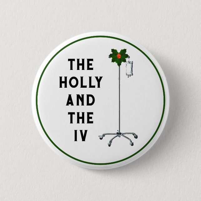 Nurse Christmas Stocking Stuffers Button (Front)