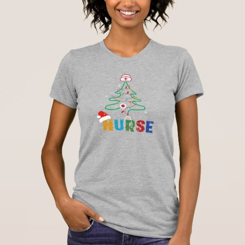 Nurse Christmas Tree Nurse Hat T_Shirt