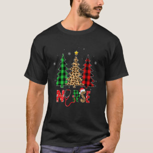 Nurse Christmas Tree Stethoscope RN LPN Scrub Nurs T-Shirt