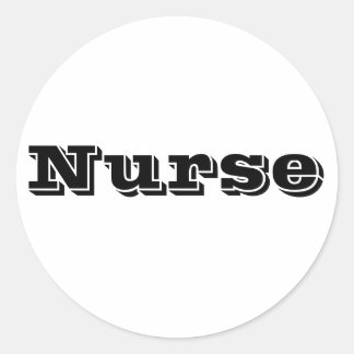 Nurse Classic Round Sticker