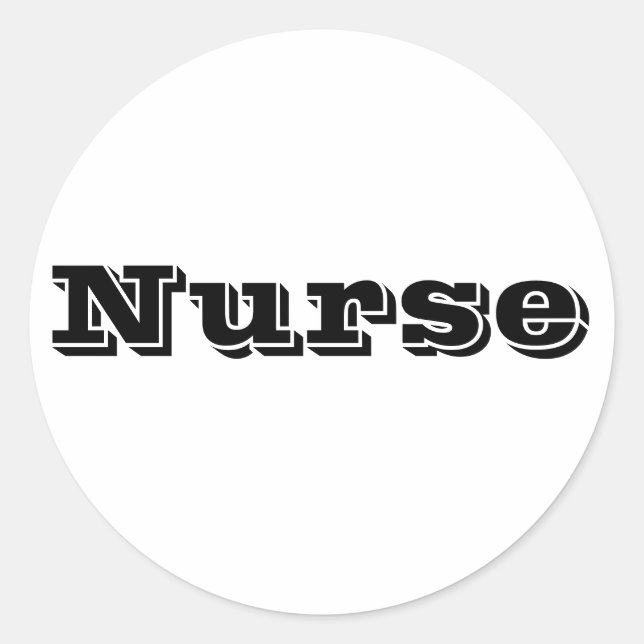 Nurse Classic Round Sticker (Front)