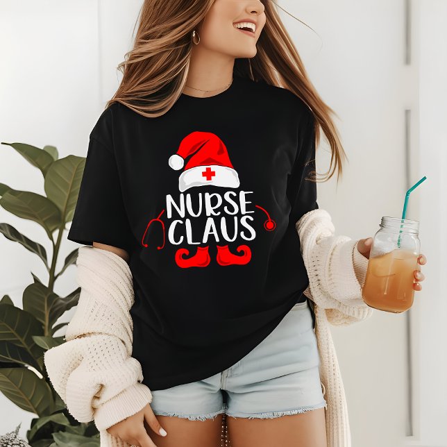 Nurse Claus Christmas Holidays Stethoscope Funny Tri-Blend Shirt (Creator Uploaded)