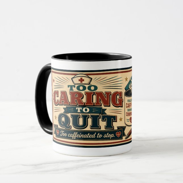 Nurse Coffee Lover Mug Gift Funny Quote (Front Left)