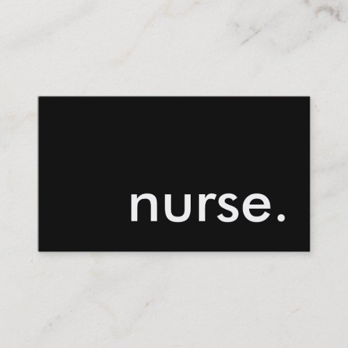 nurse. (color customizable) business cards