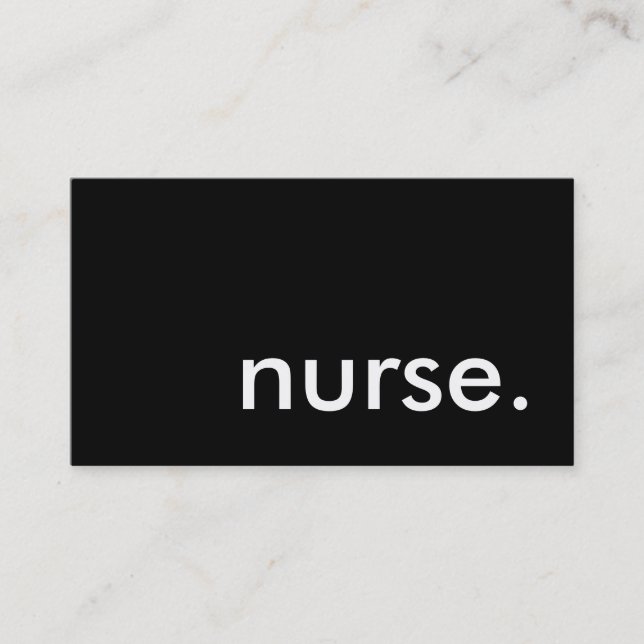 nurse. (color customizable) business card (Front)