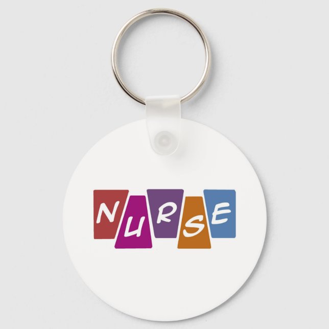 Nurse - Colorful Keychain (Front)
