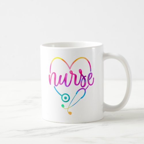Nurse Colorful Stethoscope Coffee Mug