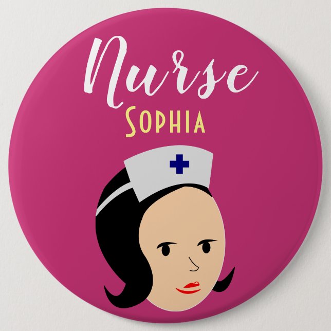Nurse Colossal, 6 Inch Round Button (Front)