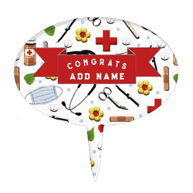 Nurse Congrats Cake Topper (Front)