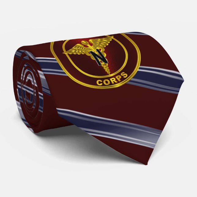 Nurse Corps Army Veteran  Neck Tie (Rolled)