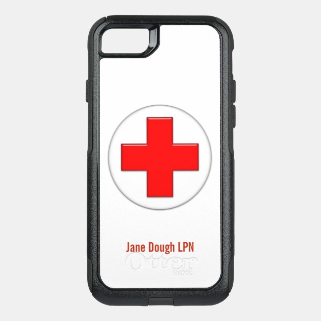 Nurse Cross Name Template Otterbox iPhone Case (Back)