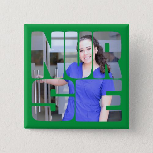 nurse custom photo square button