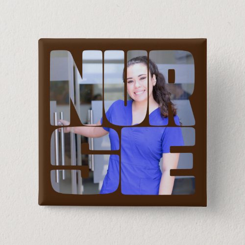 nurse custom photo square button