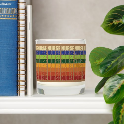 nurse customizable color scented candle