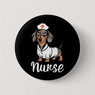 Nurse Dachshunds In Costumes Adorable Nurse Button
