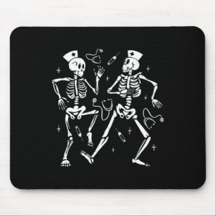 Nurse Dancing Skeleton Halloween Skeleton Costume Mouse Pad