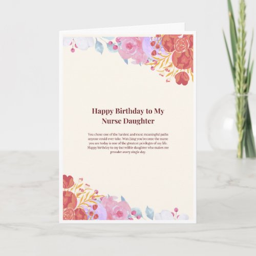 Nurse Daughter Birthday Card — Happy Birthday