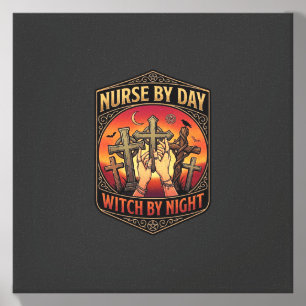 Nurse Day Witch Night Cross Hands Halloween_1 Canvas Photo Tile