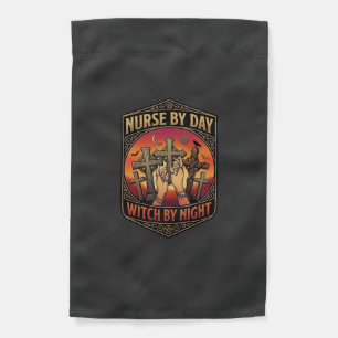 Nurse Day Witch Night Cross Hands Halloween_1 Garden Flag